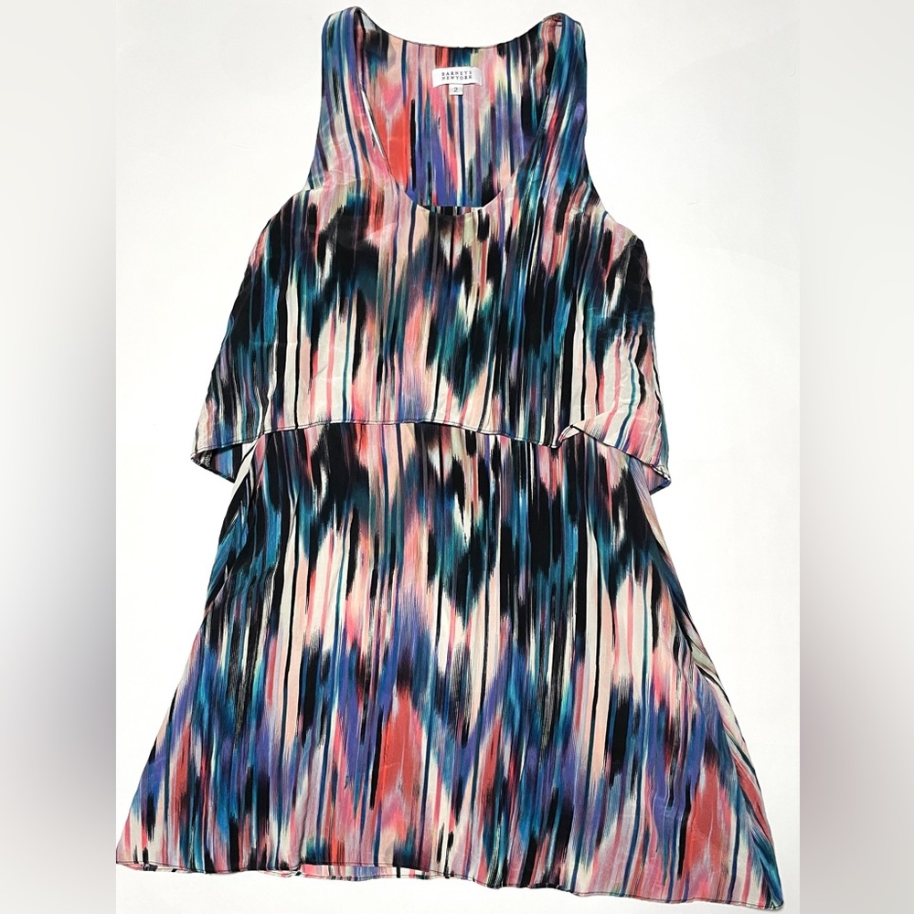 BARNEYS NEW YORK Silk Multicolor Dress Size 2